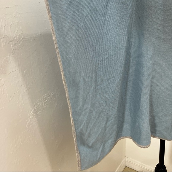 NWT Cashmere Charter Club Luxury Women’s Poncho Cape Wrap One Size Fix All Blue - Picture 6 of 8